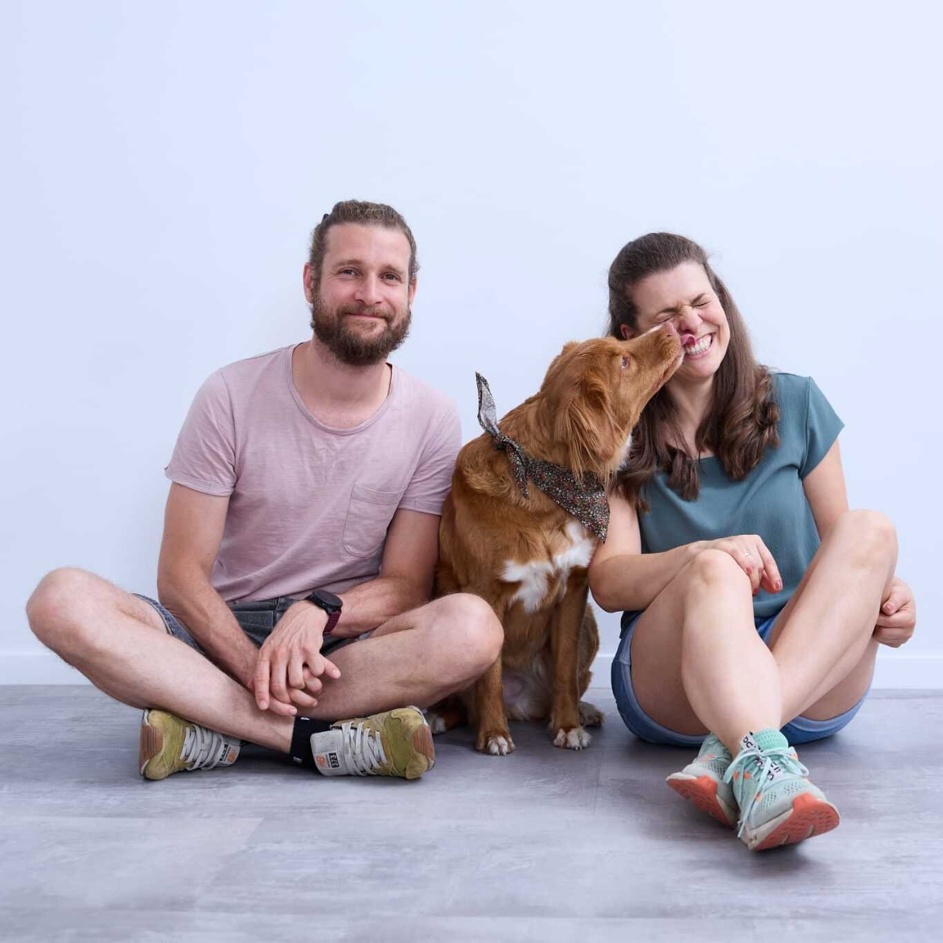 Sabbi und Sabbl mit ihrer Hündin Yuma